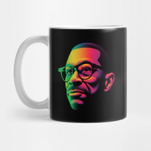 Malcolm X Black History Portrait Retro Colorful Mug